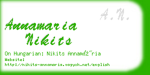 annamaria nikits business card